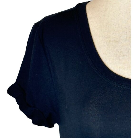 C&C California Dress Womens Extra Small Black Short Sleeve Scoop Neck Tee Maxi - Picture 6 of 11